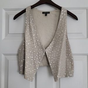 Eileen Fisher sequin vest